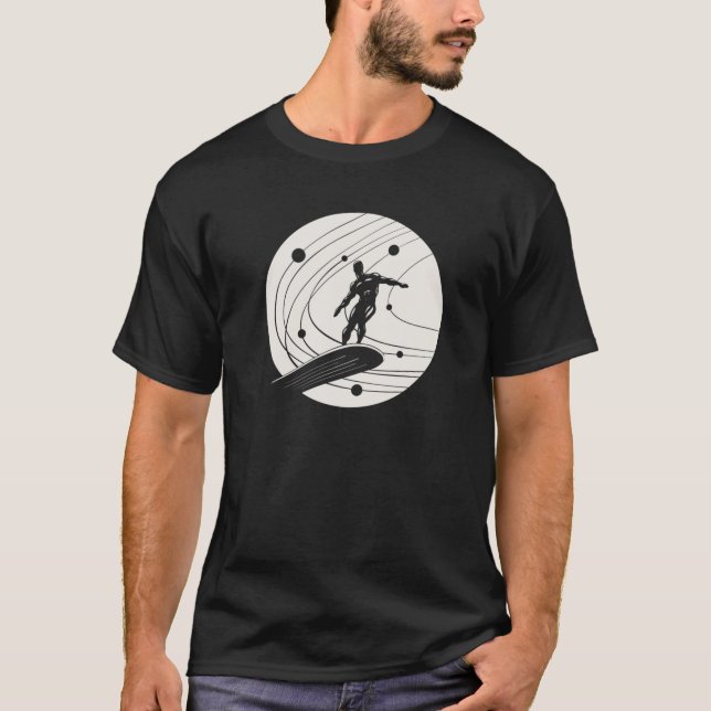Silver Surfer minimalist white  T-Shirt (Front)