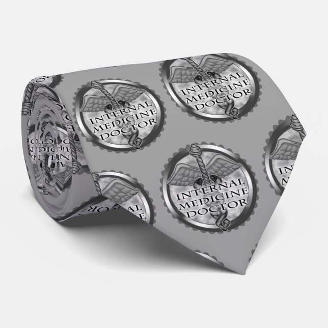 Silver surgeon tie (Rolled)