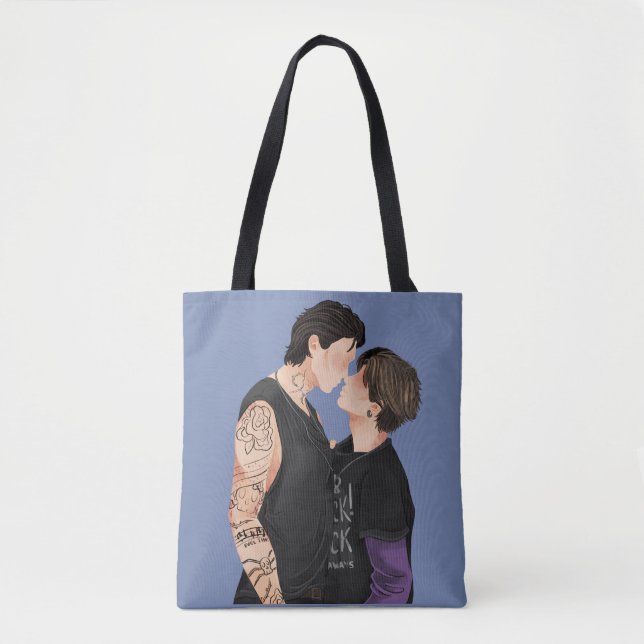 Silver Sweet St Cobalt Tote Bag (Front)