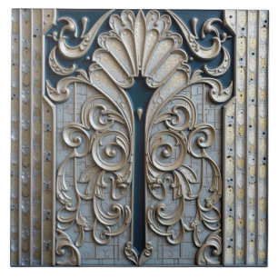 Silver Swirls Gate Tile