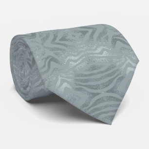 Silver swirls tie