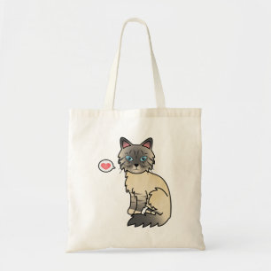 Silver Tabby Birman / Ragdoll Cat Love Tote Bag