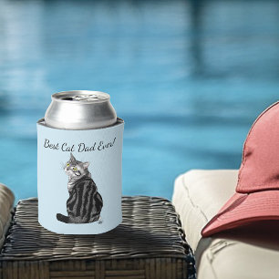 Silver Tabby Father's Day Can Cooler