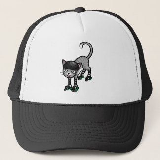 Silver Tabby on RollerSkates Trucker Hat