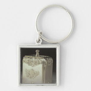 Silver tea canister by Paul de Lamerie Key Ring