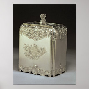 Silver tea canister by Paul de Lamerie Poster