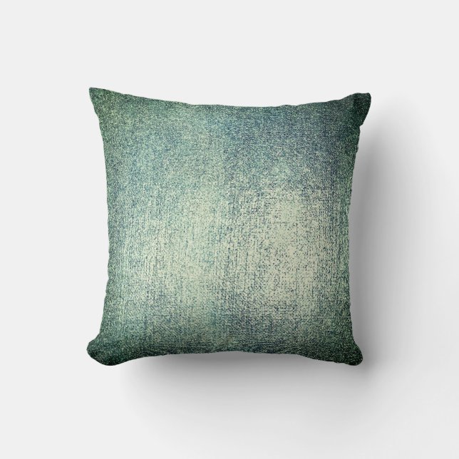 Silver Teal Greenly Grey Cali Metallic Blush Cushion (Front)