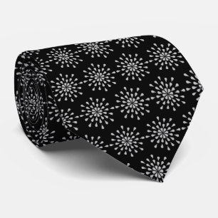 Silver teardrops tie