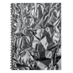 Silver textile notebook