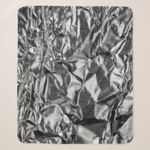 Silver textile sherpa blanket