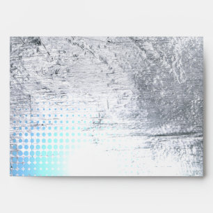 SILVER TEXTURED STAR Customisable Envelope