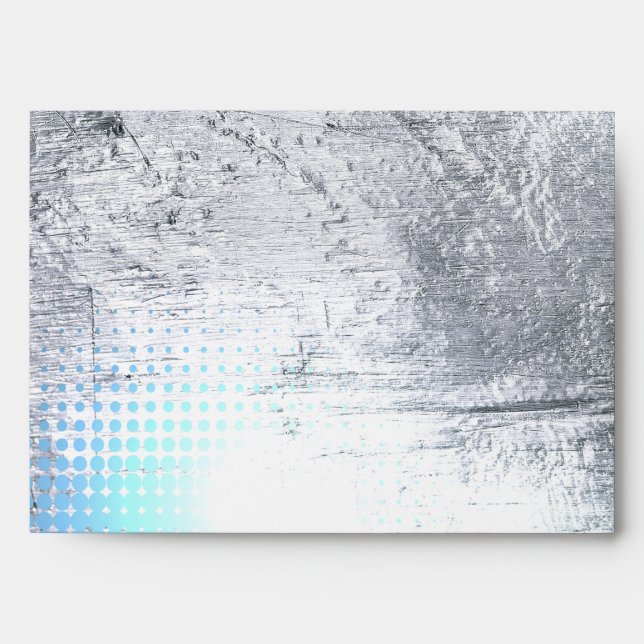 SILVER TEXTURED STAR Customisable Envelope (Front)