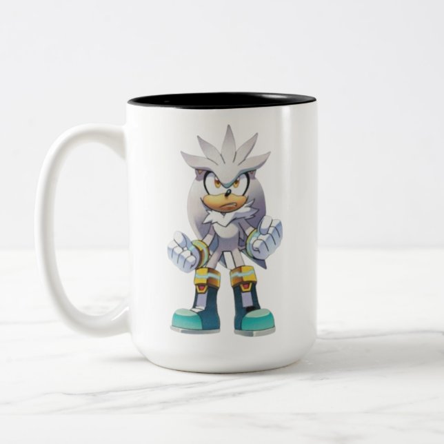 Silver The hedgehog Two-Tone Coffee Mug (Left)