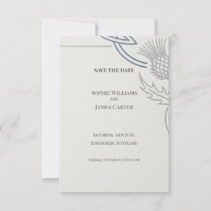 Silver Thistle Celtic Save the Date Card