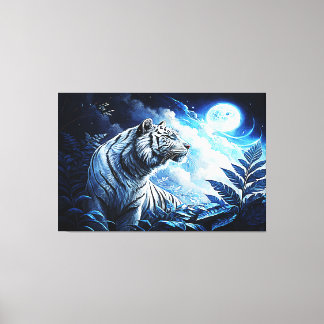 SILVER TIGER CANVAS PRINT