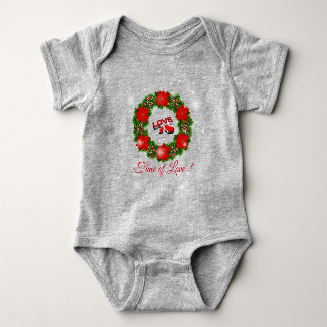 Silver Time of Love Baby Bodysuit (Front)