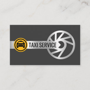 Silver Tire Rim Taxi Service Business Card