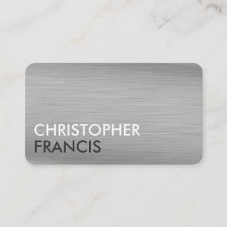 Silver titanium metal personalised business cards