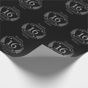 Silver Traditional wedding anniversary 16 years Wrapping Paper