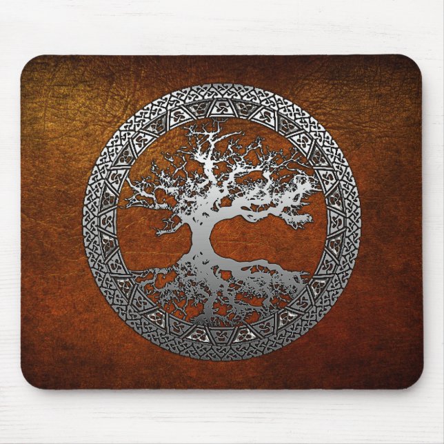Silver Tree of Life Mouse Mat (Front)