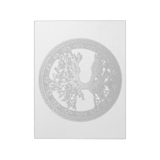 Silver Tree of Life Notepad