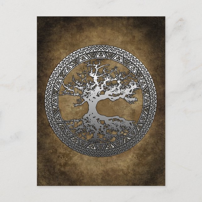 Silver Tree of Life Postcard (Front)