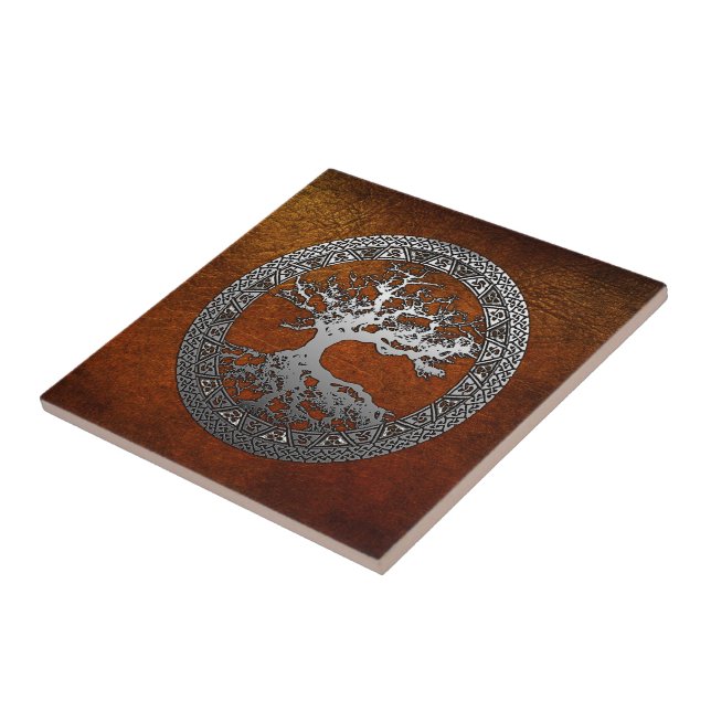 Silver Tree of Life Tile (Side)