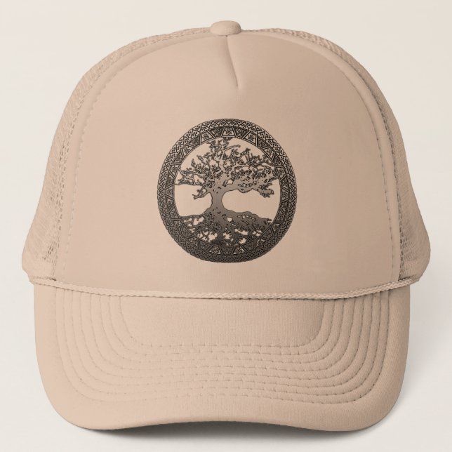 Silver Tree of Life Trucker Hat (Front)