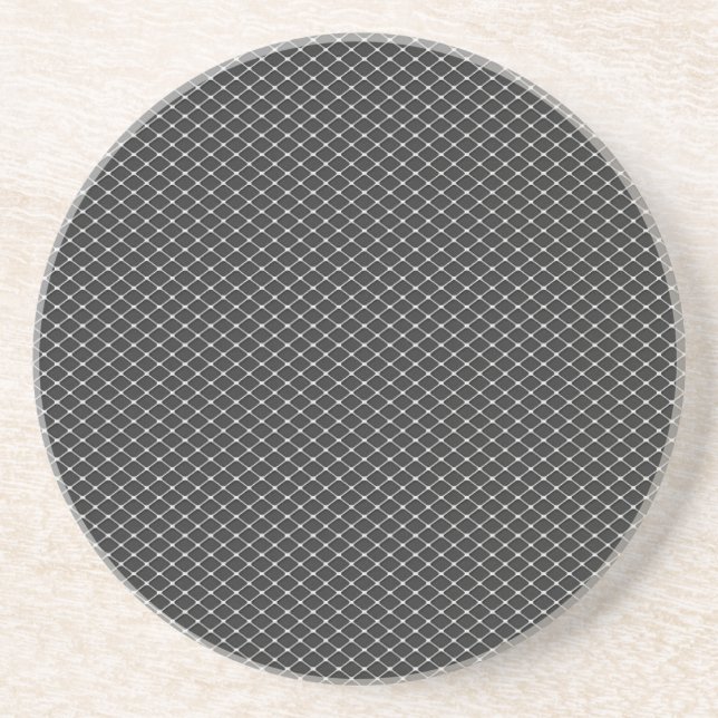 Silver Triangular Screen Pattern Coaster (Front)