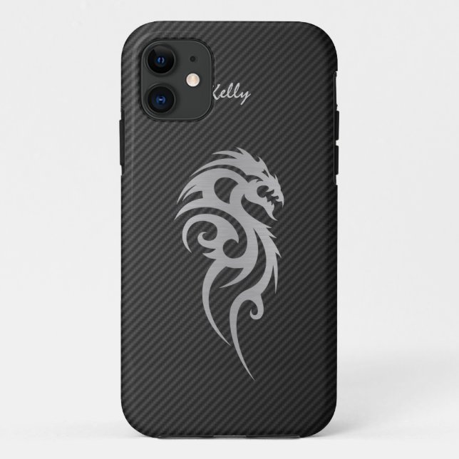 Silver Tribal Dragon Tattoo iPhone 5 Case (Back)