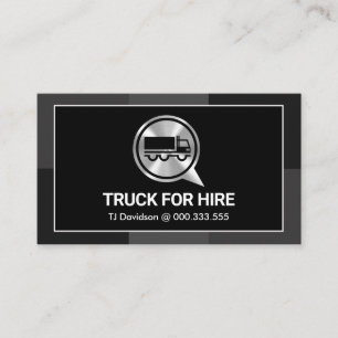 Silver Truck Creative Grey Frame Business Card