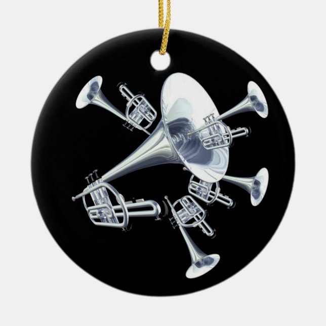 Silver Trumpets  Ornament (Front)