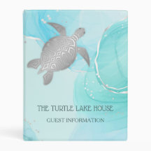Silver Turtle Turquoise Coastal Custom