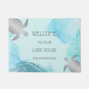 Silver Turtles Beach Style Doormat