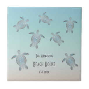 Silver Turtles Beach Style Tile