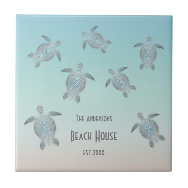 Silver Turtles Beach Style Tile (Front)