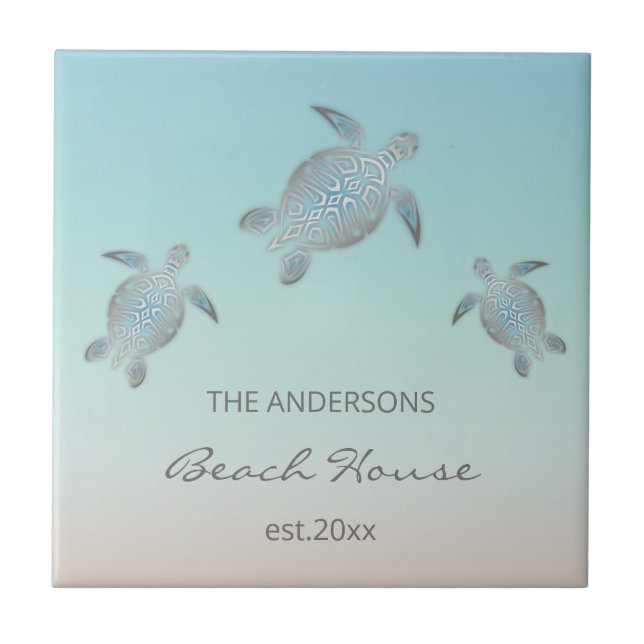 Silver Turtles Beach Style Tile (Front)