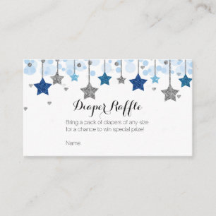 Silver Twinkle Twinkle Star- Diaper Raffle Card