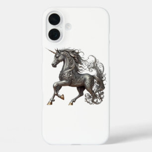 SILVER UNICORN iPhone 16 PLUS CASE