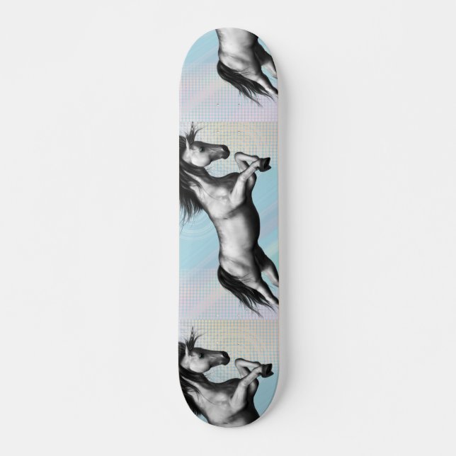 Silver Unicorn Skateboard (Front)