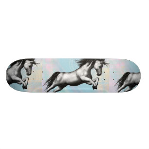 Silver Unicorn Skateboard