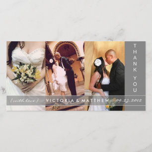 SILVER UNION   WEDDING THANK YOU CARD