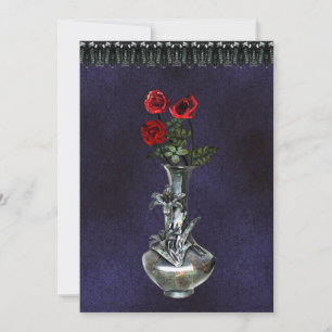 Silver Vase Gothic Invitation