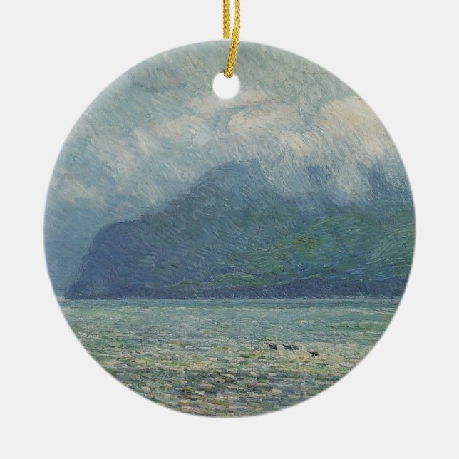 Silver Veil and Golden Gate by Childe Hassam Ceramic Tree Decoration (Front)