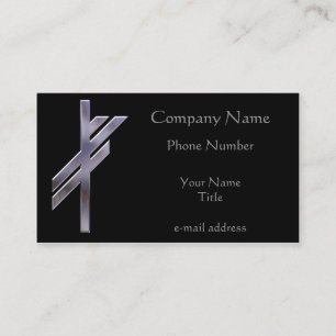 Silver Viking Rune Luck Business Card