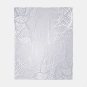 Silver vintage Damask Fleece Blanket