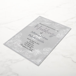 Silver vintage gilded white wedding