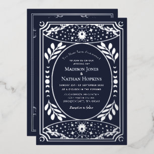Silver Vintage Tarot Gothic Wedding Foil