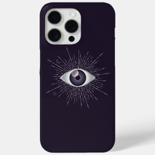Silver & Violet Mystic Evil Eye Nazar Mati iPhone 15 Pro Max Case
