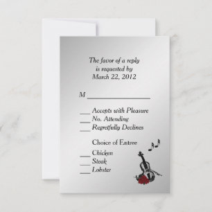 Silver Violin Music RSVP with Entree Choices